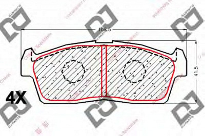 DJ PARTS bp1847 -  Комплект тормозных колодок, дисковый тормоз